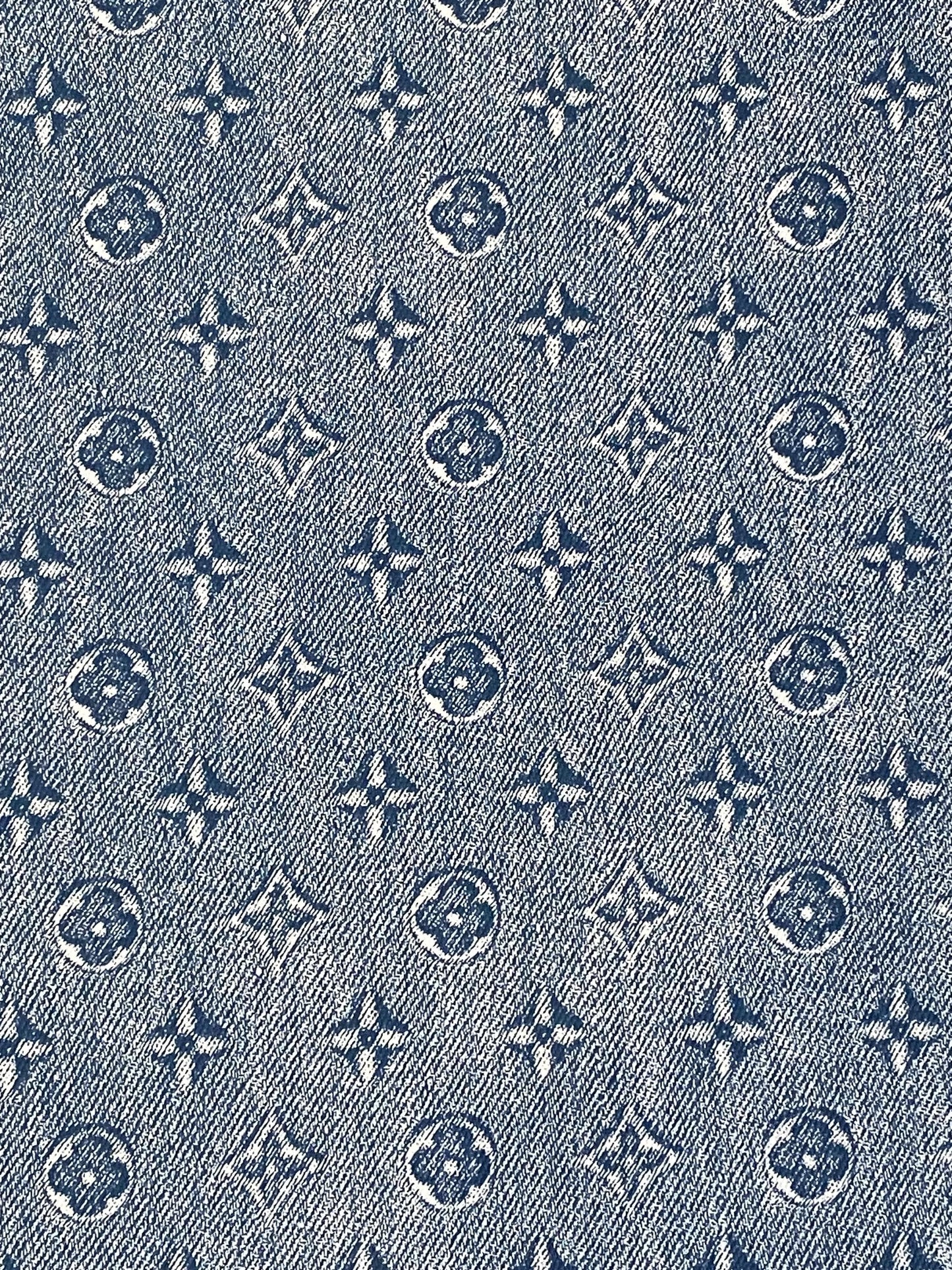 Faded Denim Faux Leather