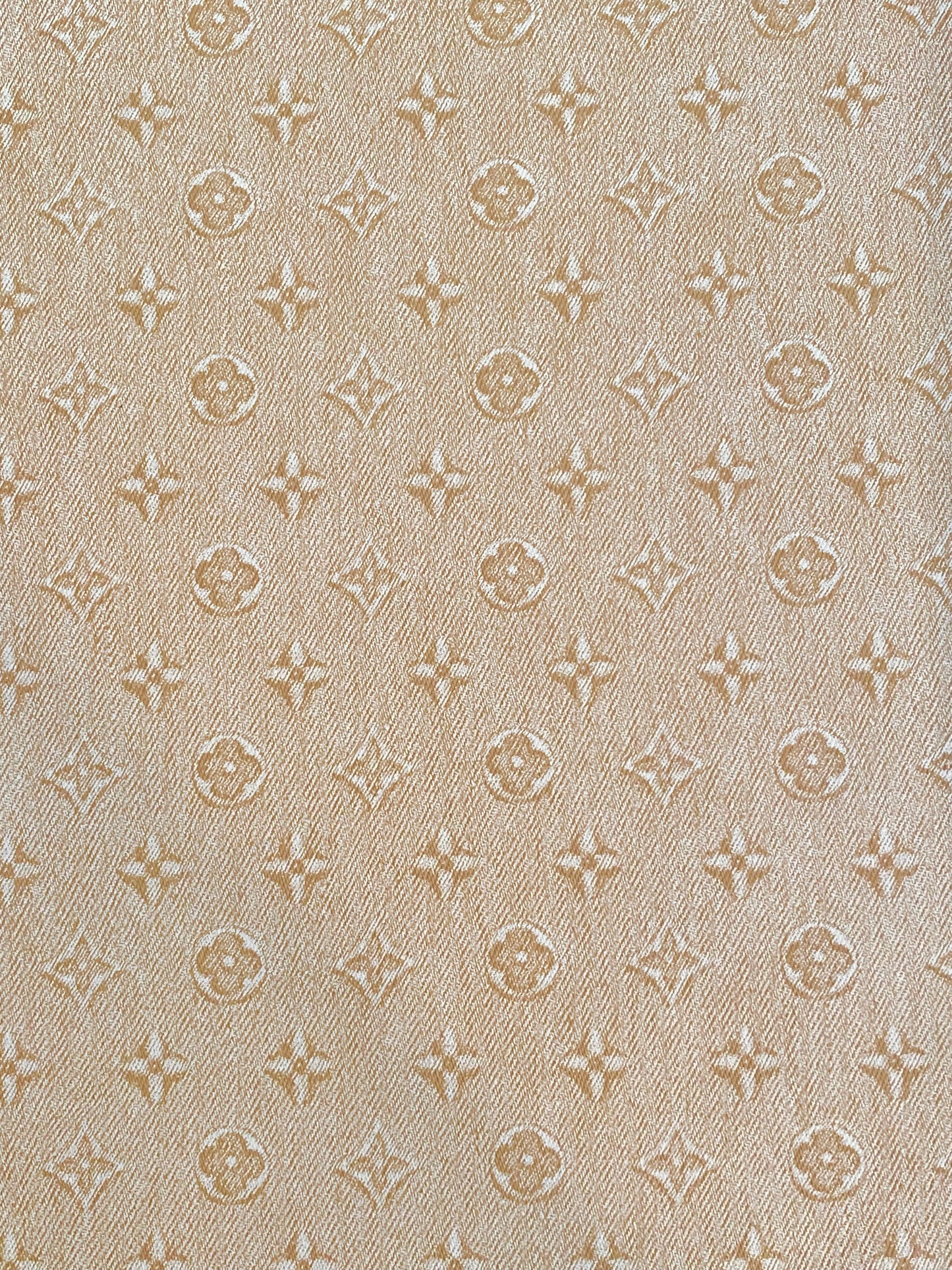 Faded Tan Denim Faux Leather