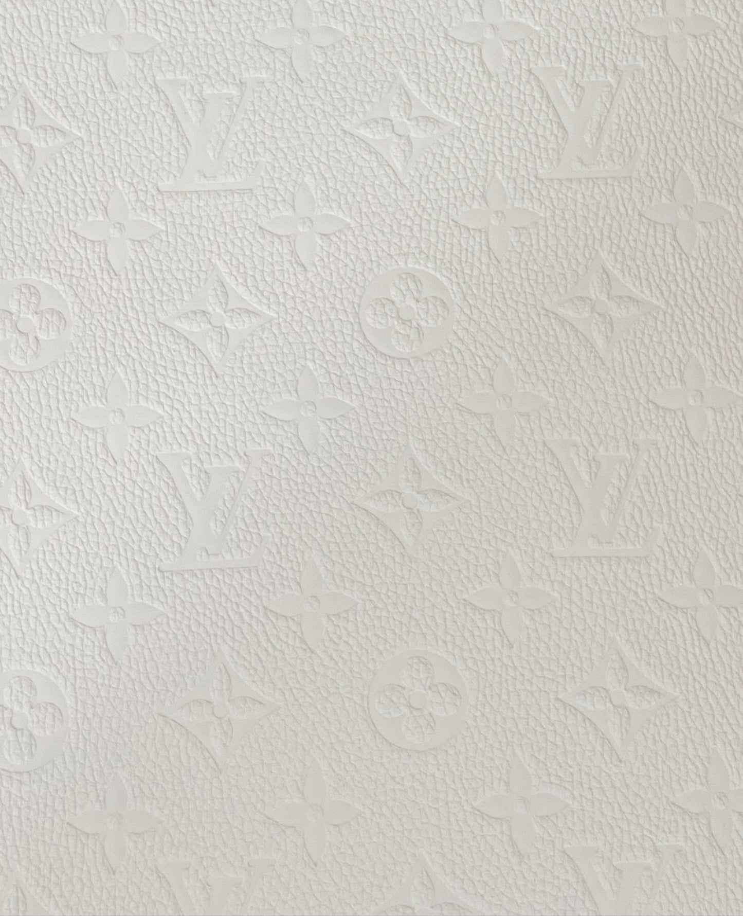 White Embossed Faux Leather