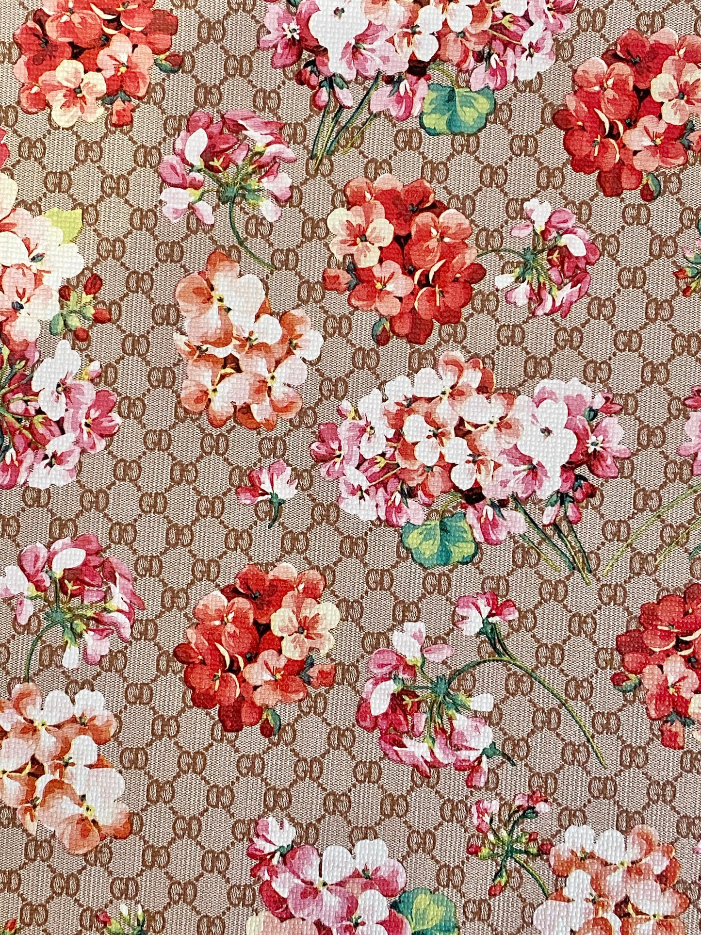 Flower Printed Faux Leather