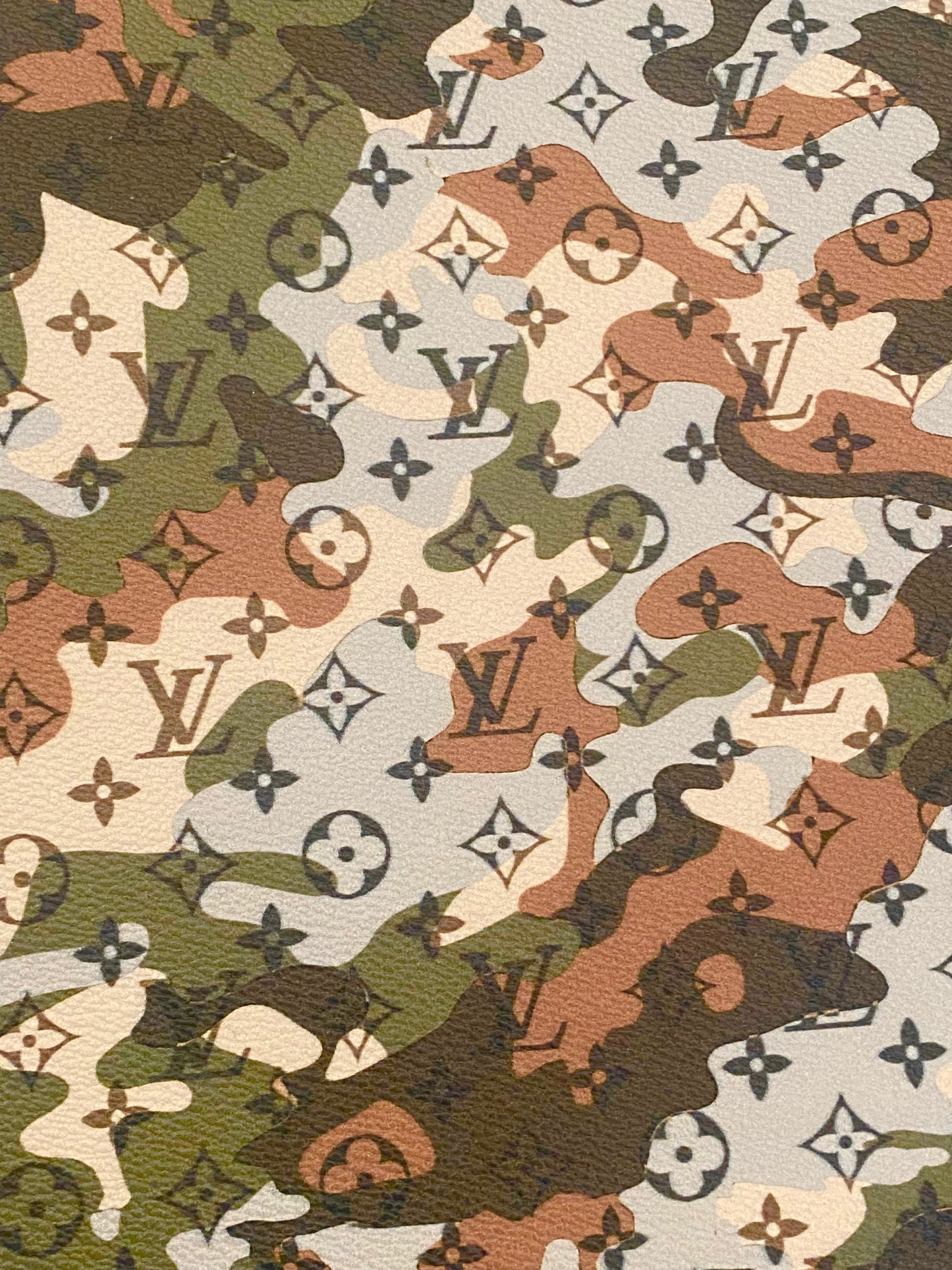 Camo Print Faux Leather