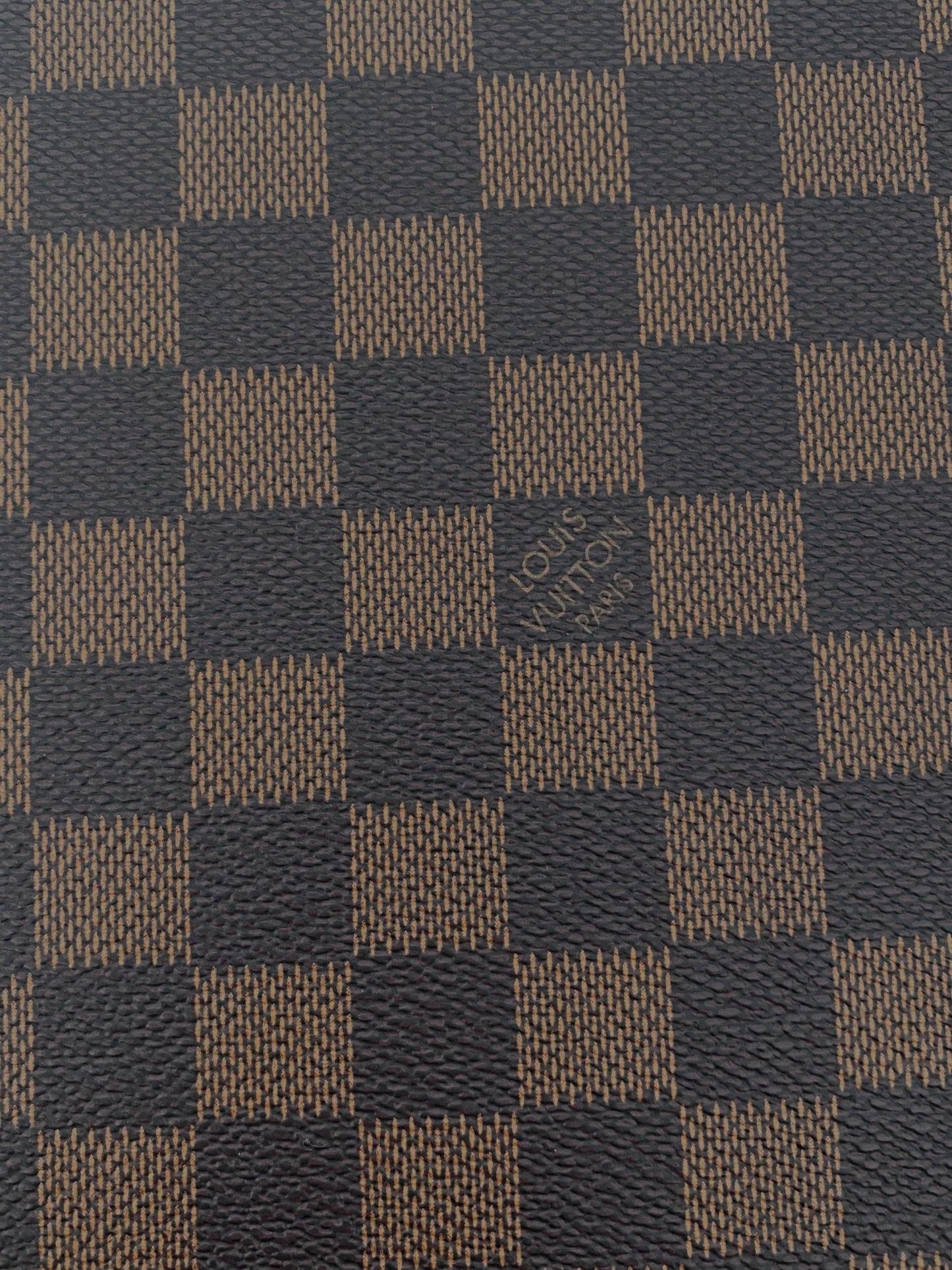 Dark Brown Check Faux Leather Sheet: Faux leather sheet - Check print PVC