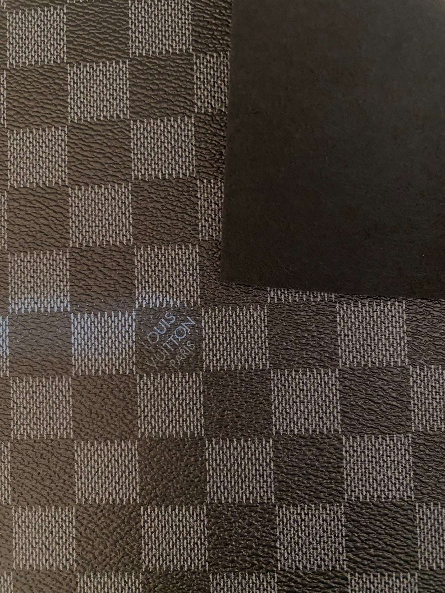 Black Check Faux Leather Sheet - Faux leather sheet - Vegan leather sheet - PVC