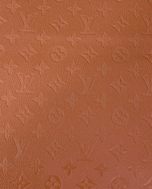 Tan Embossed Faux Leather