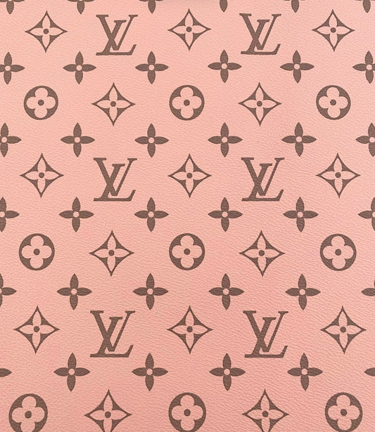 Pink Monogram Faux Leather