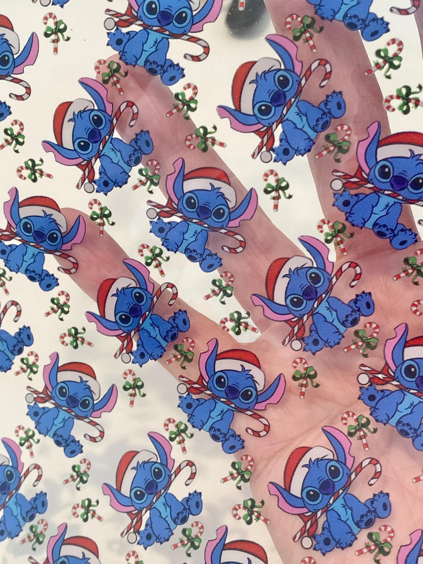 Hawaiian Print Jelly Faux Leather Sheet: Transparent PVC Vinyl (8x13 inches)