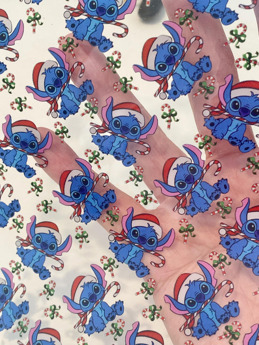 Hawaiian Print Jelly Faux Leather Sheet: Transparent PVC Vinyl (8x13 inches)